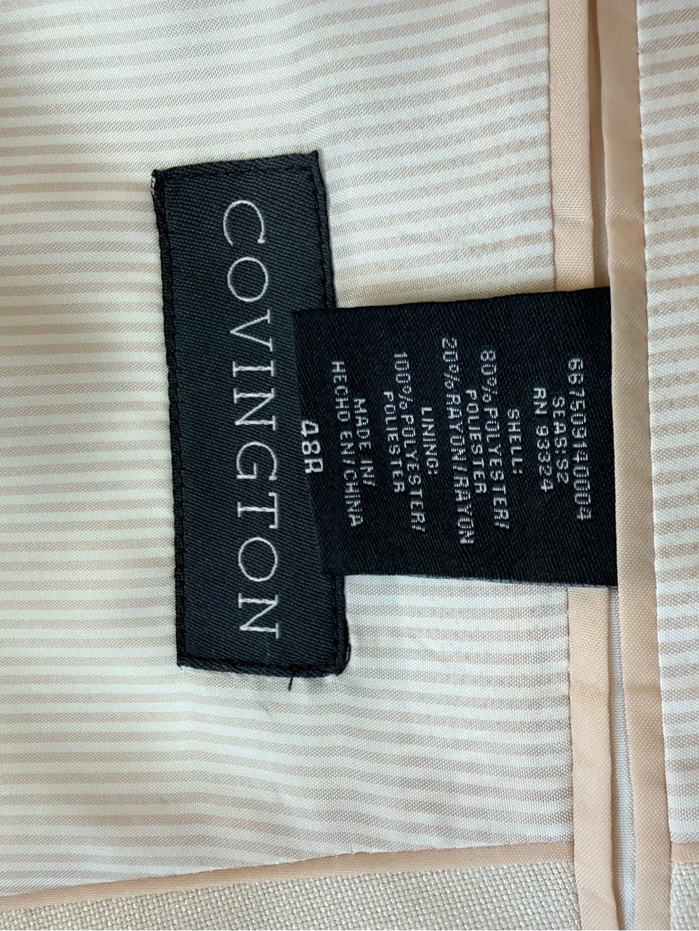 NWT Covington Men's SPORTCOAT Blazer Single Breasted Suit SPORT COAT Size 48 REG